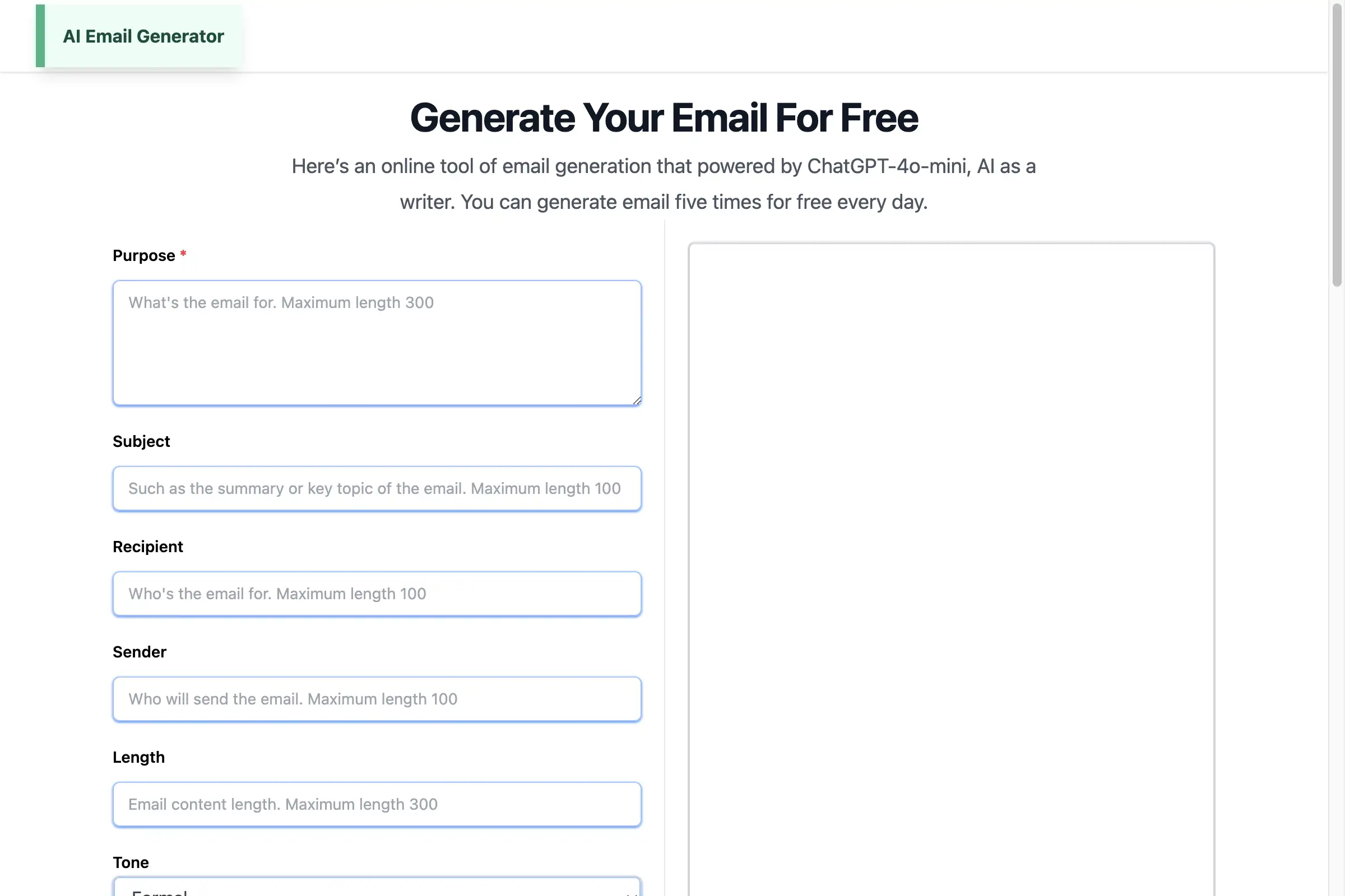 AI-E-Mail-Generator